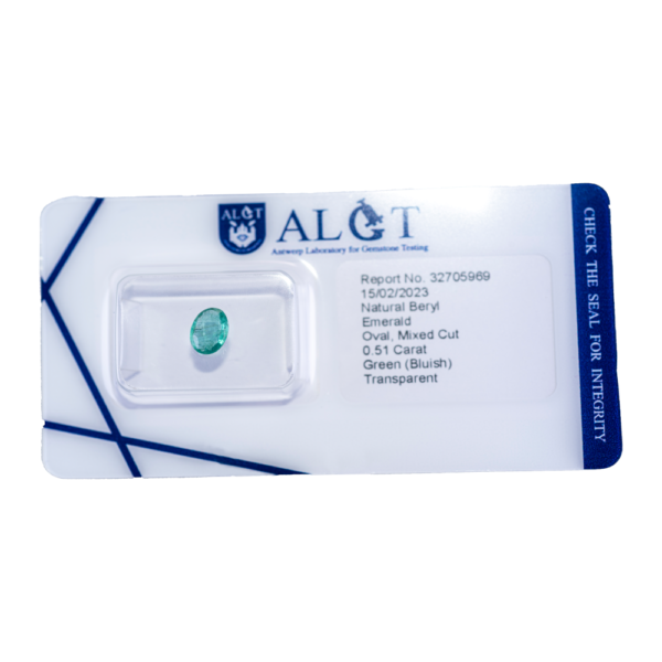 ALGT Certified Natural Emerald 0.51 ct - Image 2