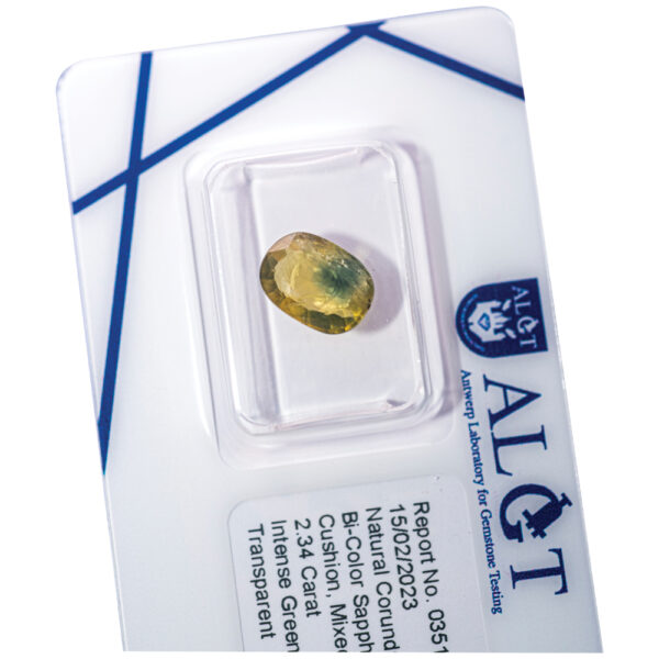 ALGT Certified Bi Color - Blue/Yellow Sapphire 2.34 ct - Image 5