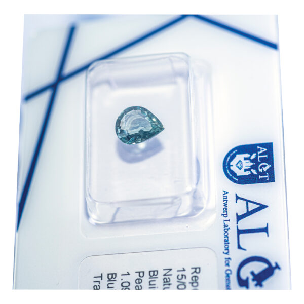 ALGT Certified Natural Bluish Green Sapphire 1.09 ct - Image 12