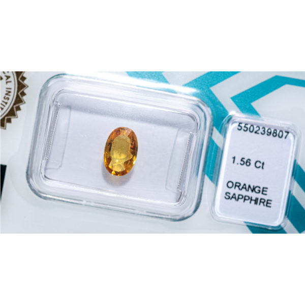 IGI Certified Deep Yellow Orange Sapphire 1.56 ct. - Image 7