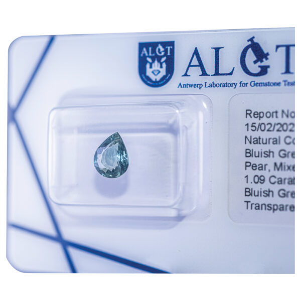 ALGT Certified Natural Bluish Green Sapphire 1.09 ct - Image 10