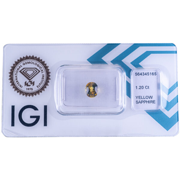 IGI Certified Yellow Sapphire 1.20 ct.