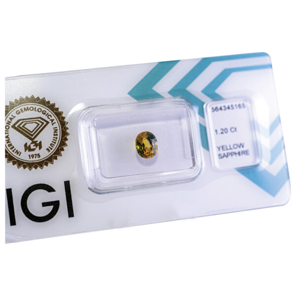 IGI Certified Yellow Sapphire 1.20 ct. - Image 7