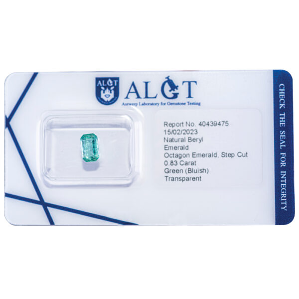 ALGT Certified Natural Emerald 0.83 ct