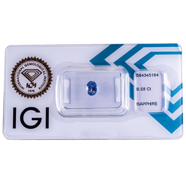 IGI Certified "Sri Lanka" Blue Sapphire 0.58 ct