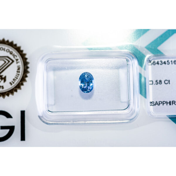 IGI Certified "Sri Lanka" Blue Sapphire 0.58 ct - Image 3