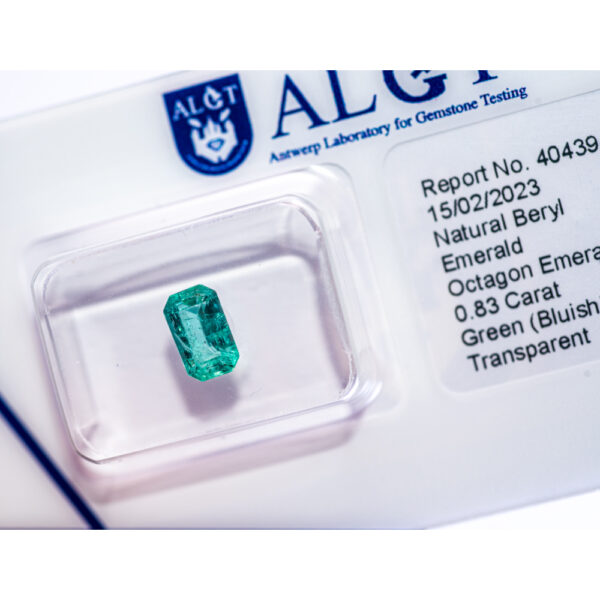 ALGT Certified Natural Emerald 0.83 ct - Image 8