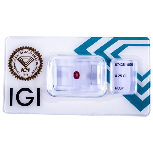 IGI Certified Ruby 0.25 ct