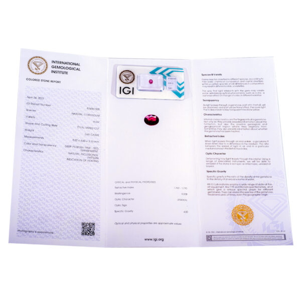 IGI Certified Ruby 0.69 ct. - Image 14