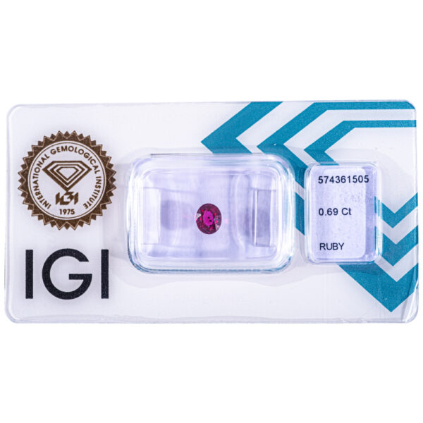 IGI Certified Ruby 0.69 ct. - Image 2