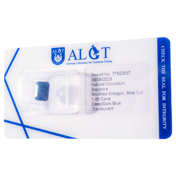 ALGT Certified Blue Sapphire 1.65 ct. - Image 6