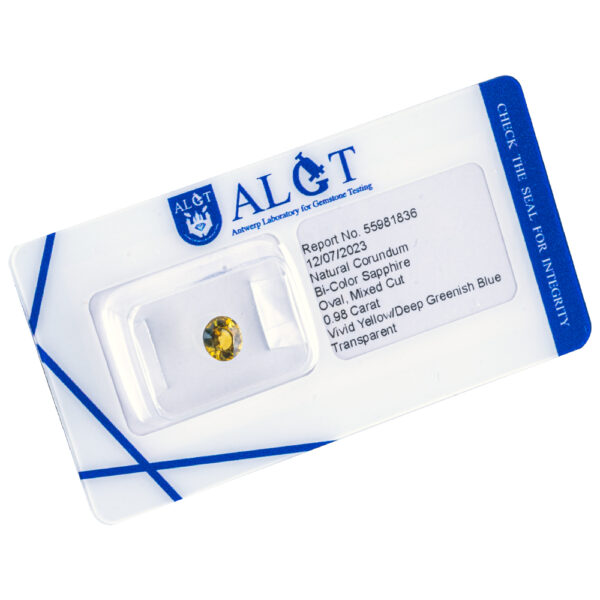 ALGT Certified Bi Color Sapphire 0.98 ct. - Image 11