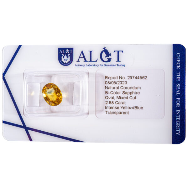 ALGT Certified Bi Color Sapphire 2.68 ct - Image 11