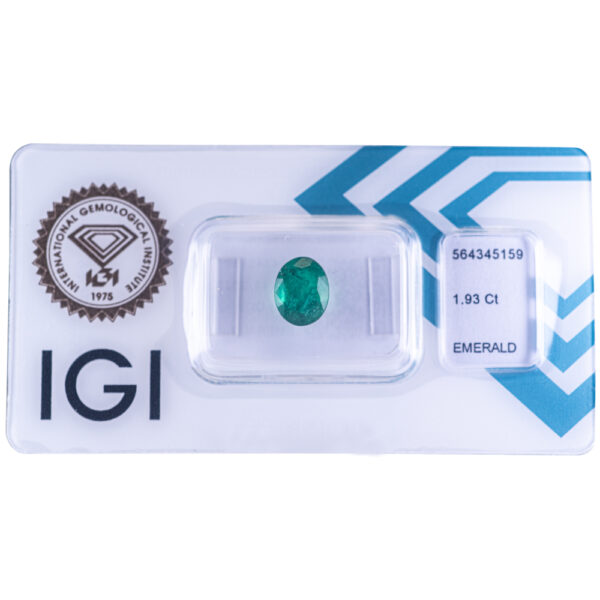 IGI Certified Zambia Emerald 1.93 ct.