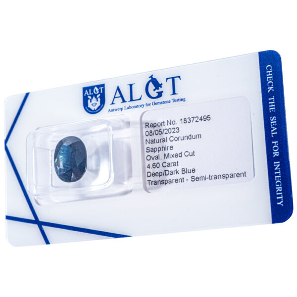 ALGT Certificate Blue Sapphire 4.60 ct - Image 8