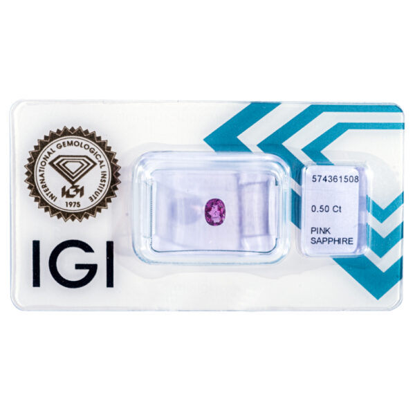 IGI Certified No Treatment Pink Sapphire 0.50 ct - Image 11