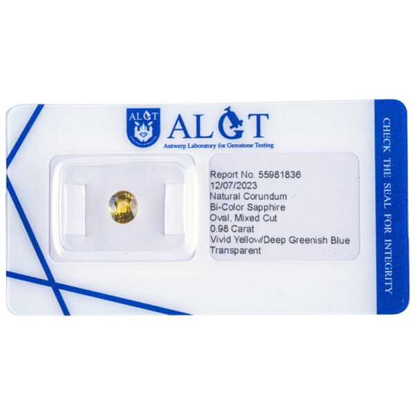 ALGT Certified Bi Color Sapphire 0.98 ct. - Image 6