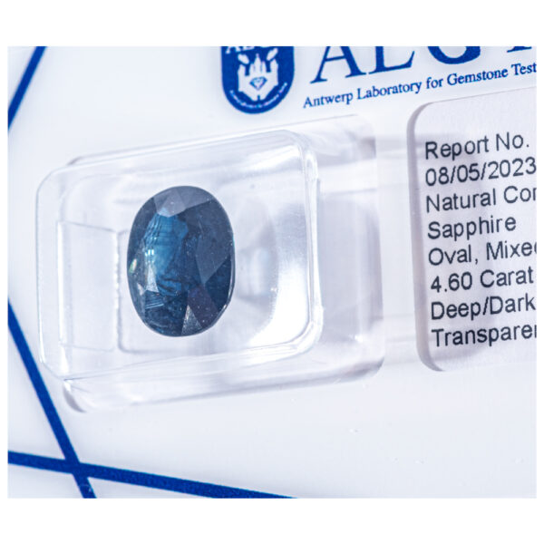 ALGT Certificate Blue Sapphire 4.60 ct