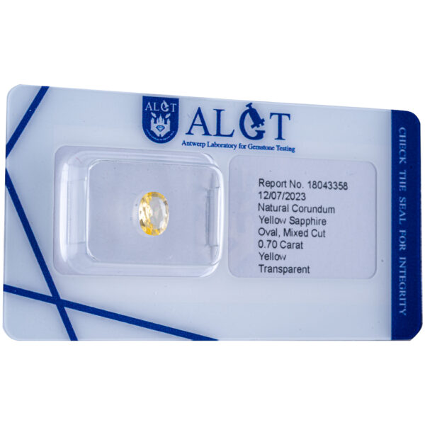 ALGT Certified Yellow Sapphire 0.70 ct. - Image 7