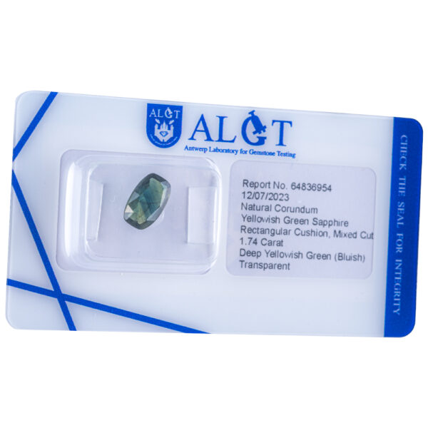 ALGT Certified Green Sapphire 1.74 ct. - Image 6