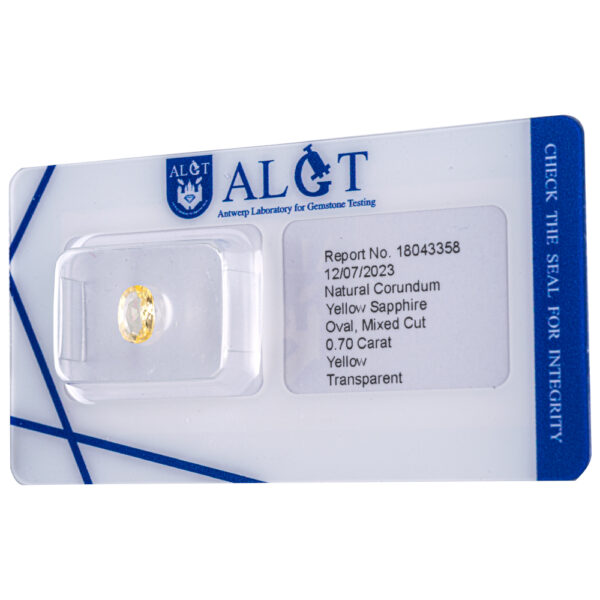 ALGT Certified Yellow Sapphire 0.70 ct. - Image 8