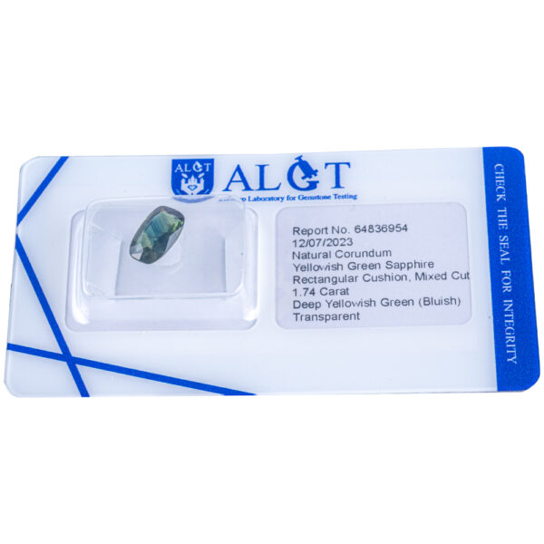 ALGT Certified Green Sapphire 1.74 ct. - Image 7