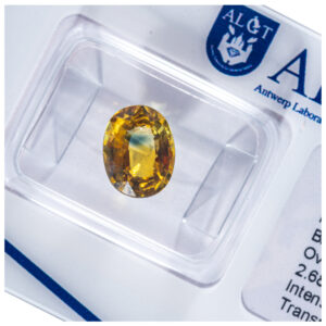 ALGT Certified Bi Color Sapphire 2.68 ct