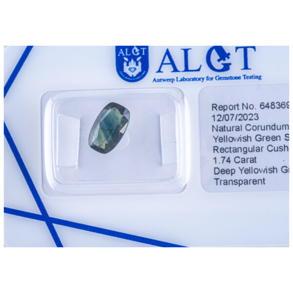 ALGT Certified Green Sapphire 1.74 ct. - Image 9