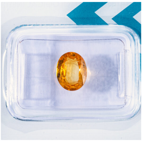 IGI Certified Deep Yellow Orange Sapphire 1.67 ct.