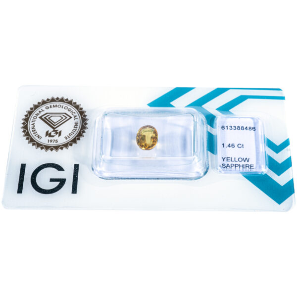 IGI Certificate Natural Yellow Sapphire 1.46 ct. - Image 13