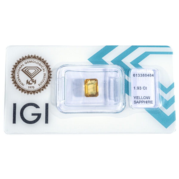 IGI Certificate Natural Yellow Sapphire 1.93 ct. - Image 10