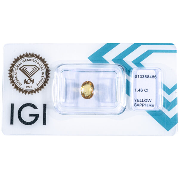 IGI Certificate Natural Yellow Sapphire 1.46 ct. - Image 7