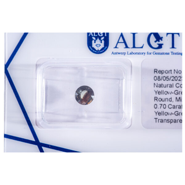 ALGT Certificate Natural No Treatment Yellow - Green Sapphire 0.70 ct. - Image 8