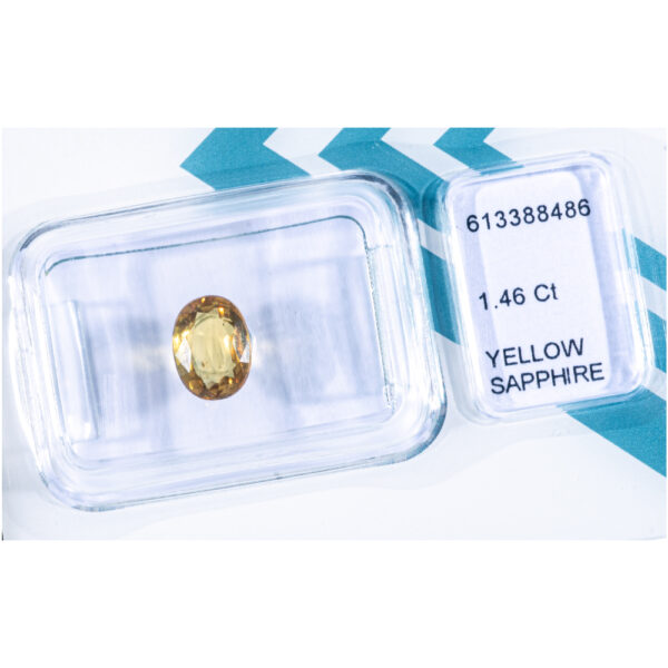 IGI Certificate Natural Yellow Sapphire 1.46 ct. - Image 9