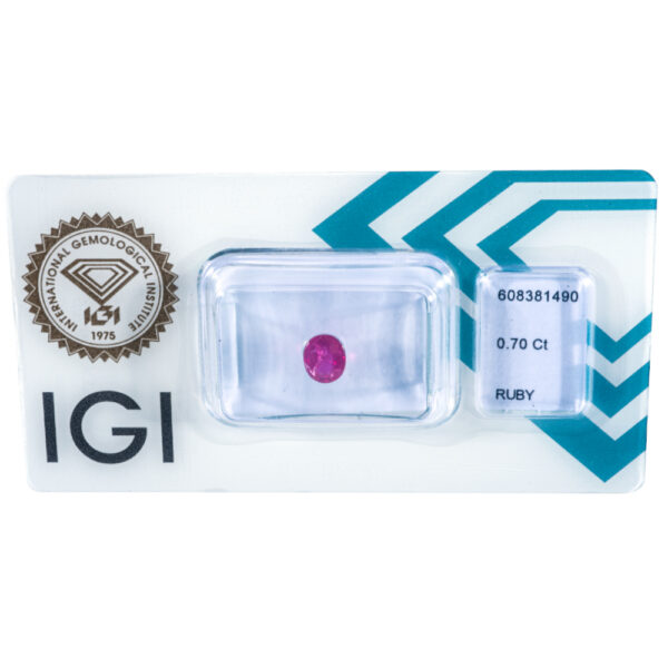 IGI Certificate Natural NO Treatment Ruby 0.70 ct. - Image 6