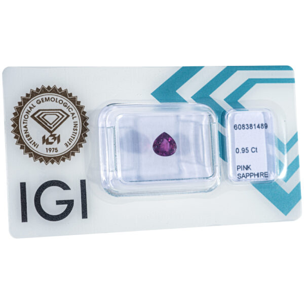 IGI Certificate No Treatment Natural Pink Sapphire 0.95 ct. - Image 5