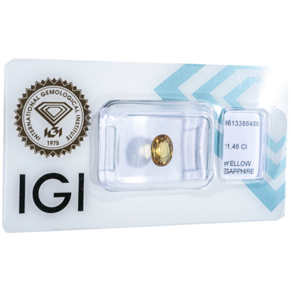 IGI Certificate Natural Yellow Sapphire 1.46 ct. - Image 10