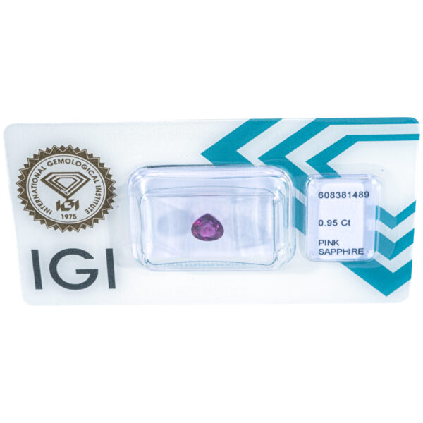 IGI Certificate No Treatment Natural Pink Sapphire 0.95 ct. - Image 6