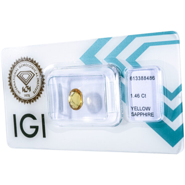 IGI Certificate Natural Yellow Sapphire 1.46 ct. - Image 11