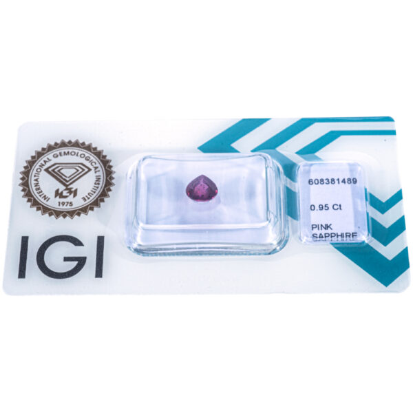 IGI Certificate No Treatment Natural Pink Sapphire 0.95 ct. - Image 8