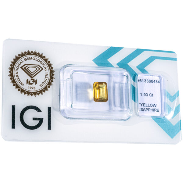 IGI Certificate Natural Yellow Sapphire 1.93 ct. - Image 5