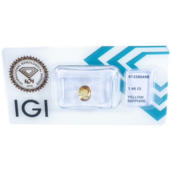 IGI Certificate Natural Yellow Sapphire 1.46 ct. - Image 12