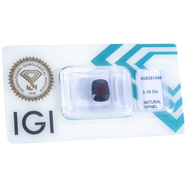 IGI Certificate Natural Red Spinel 3.16 ct. - Image 3