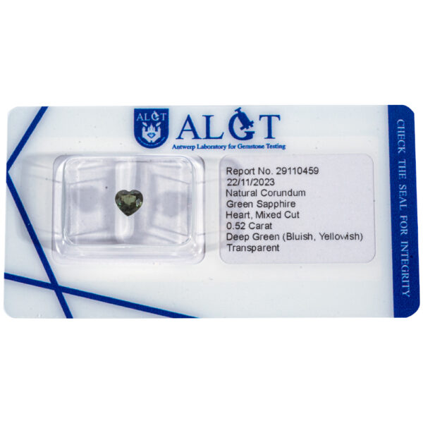 ALGT Certificate Natural Green Sapphire 0.52 ct. - Image 4