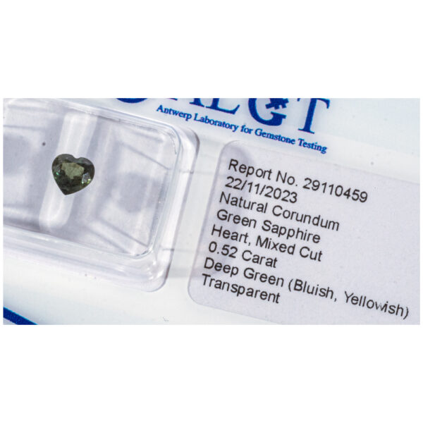 ALGT Certificate Natural Green Sapphire 0.52 ct. - Image 5