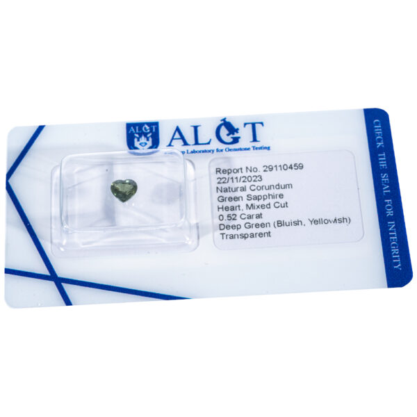 ALGT Certificate Natural Green Sapphire 0.52 ct. - Image 7