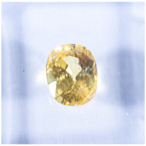 IGI Certificate No Treatment Natural Yellow Sapphire 0.84 ct.