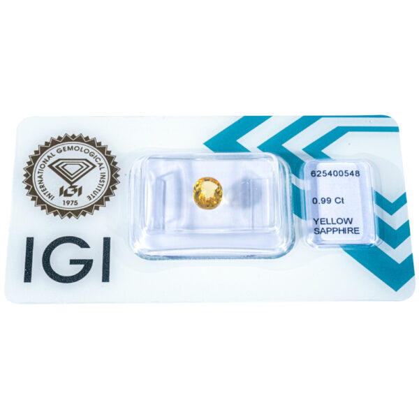 IGI Certificate Natural Yellow Sapphire 0.99 ct. - Image 13