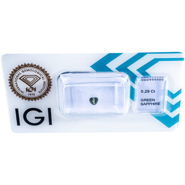 IGI Certificate Natural NO Treatment Green Sapphire 0.29 ct - Image 4