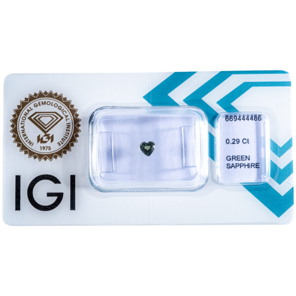 IGI Certificate Natural NO Treatment Green Sapphire 0.29 ct - Image 8